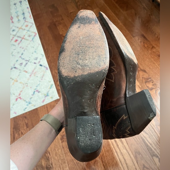Dan Post Brown 14inch Women’s Cowboy Boots - Size 9.5 - Picture 9 of 10